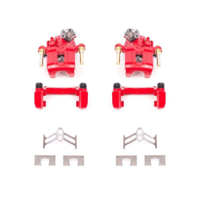 Power Stop 92-01 Honda Prelude Rear Red Calipers w/Brackets - Pair-tuningsupply.com