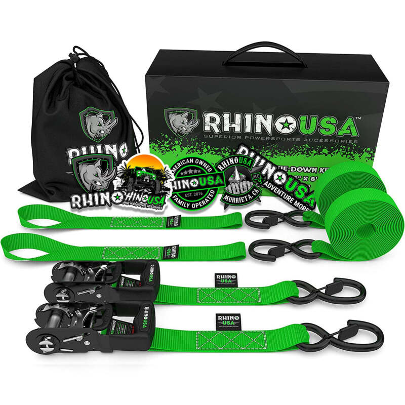 
  

Rhino USA HDKIT-2PK-GRN - RSAHDKIT-2PK-GRN - Rhino USA Heavy Duty Ratchet Tie-Downs 2-Pack (Green) 1.6In X 8Ft - Shipped in Europe - Tuningsupply.com

