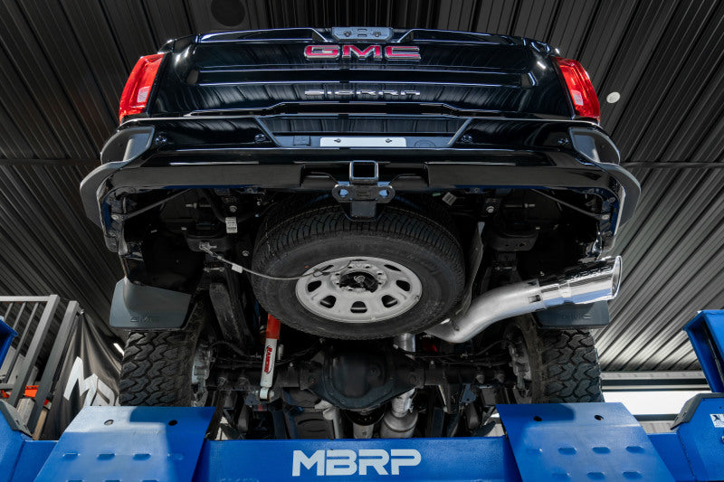 MBRP 20-23 Chevrolet Silverado 2500HD 6.6L Armor Lite AL Steel Single Side Exit 5in DPF Back Exhaust-tuningsupply.com