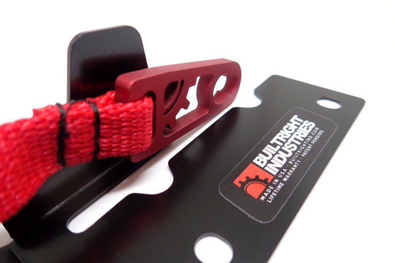 BuiltRight Industries 09-20 Ford F-150/Raptor (09-14 SuperCrew Only) Rear Seat Release - Red Strap-tuningsupply.com