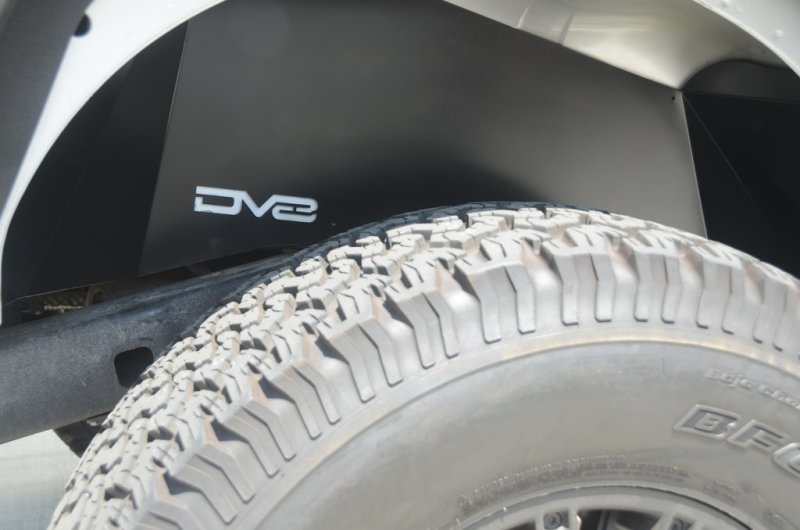 DV8 Offroad 07-18 Jeep Wrangler JK Rear Aluminum Inner Fender - Black-tuningsupply.com