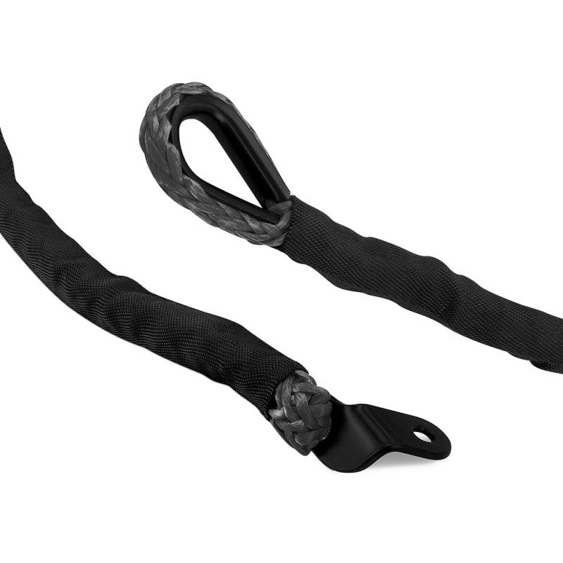 Borne Off-Road Synthetic Rope - 3/8in x 85ft - Black-tuningsupply.com