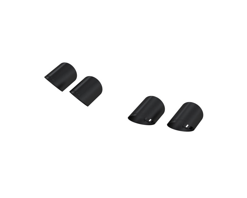 MBRP 15-24 Ford Mustang T304 SS 4in OD / 6.5in Length Quad Tip Cover Kit - Black Tip-tuningsupply.com