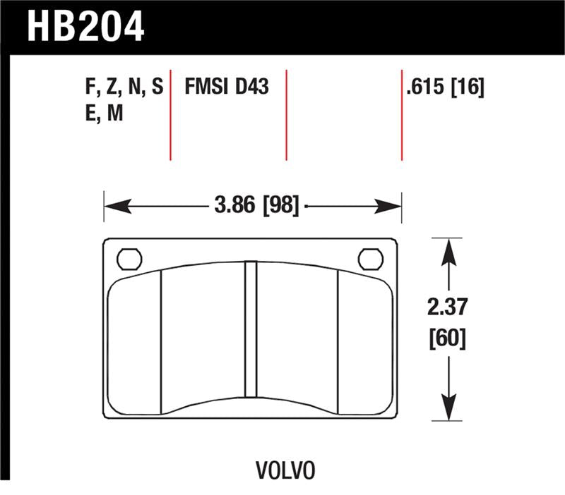 

Hawk Performance HB204F.615 - HAWKHB204F.615 - Hawk HPS Street Brake Pads - Shipped in Europe - Tuningsupply.com
