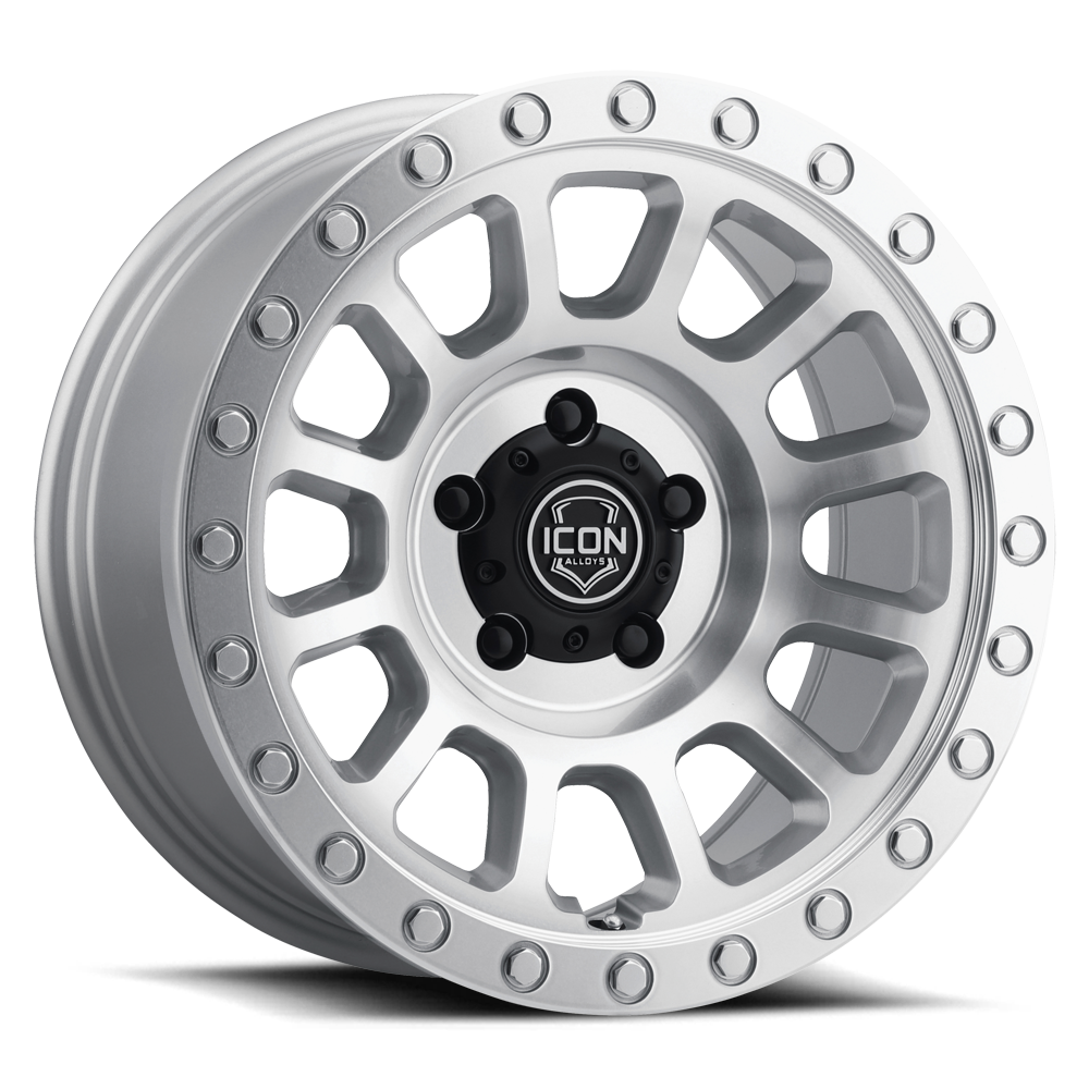 ICON Alloys Hulse Silver Machined 17 x 8.5 / 5 x 150, 25mm Offset, 5.75" BS - 8017855557SM-tuningsupply.com