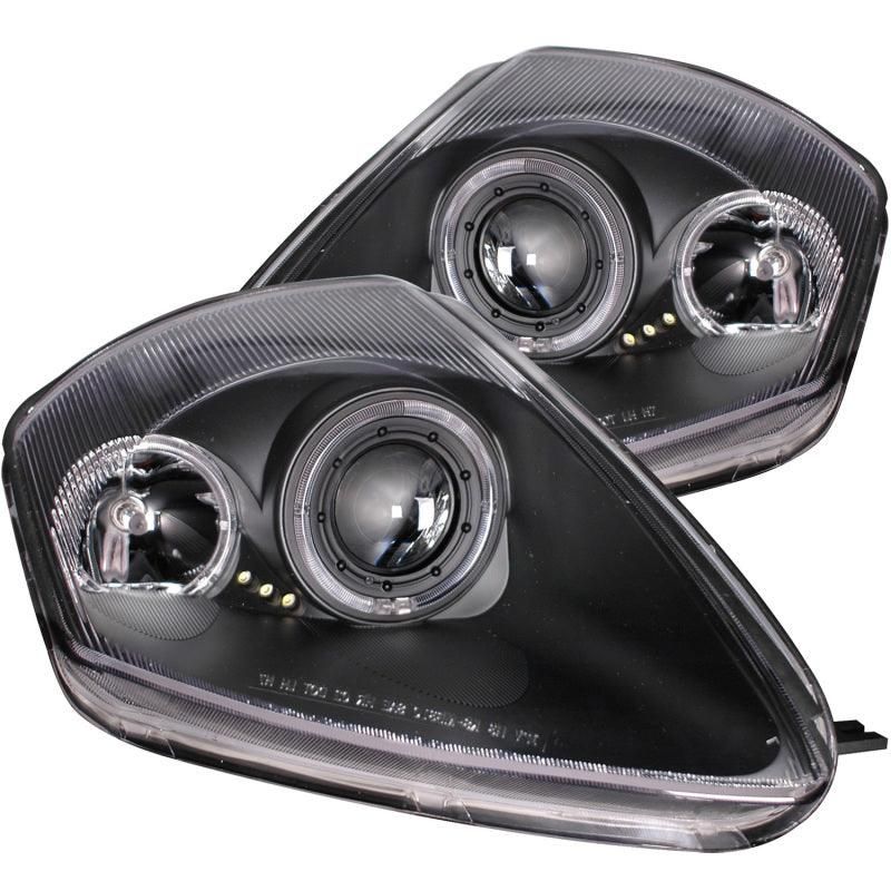 ANZO 2000-2005 Mitsubishi Eclipse Projector Headlights w/ Halo Black-tuningsupply.com