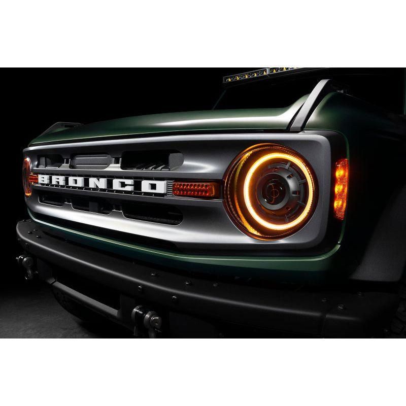 Oracle 2021+ Ford Bronco Oculus  Bi-LED Projector Headlights - Amber/White Switchback SEE WARRANTY-tuningsupply.com