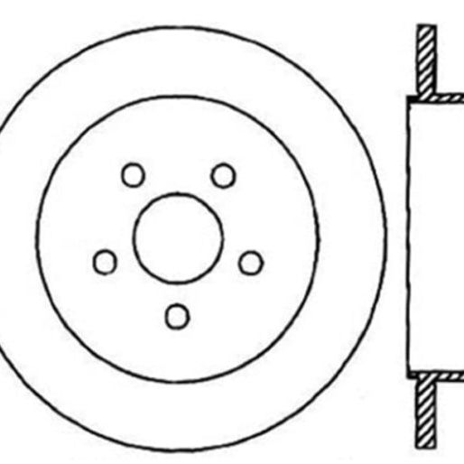 StopTech 03-09 Chrysler PTCruiser Tur / 03-05 Dodge Neon SRT-4 Rear Right Slotted & Drilled Rotor-Brake Rotors - Slot & Drilled-Stoptech-STO127.63054R-SMINKpower Performance Parts