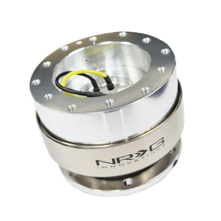 NRG Quick Release Gen 2.0 - Silver Shiny Body / Brushed Silver Ring-Quick Release Adapters-NRG-NRGSRK-200SSL-SMINKpower Performance Parts