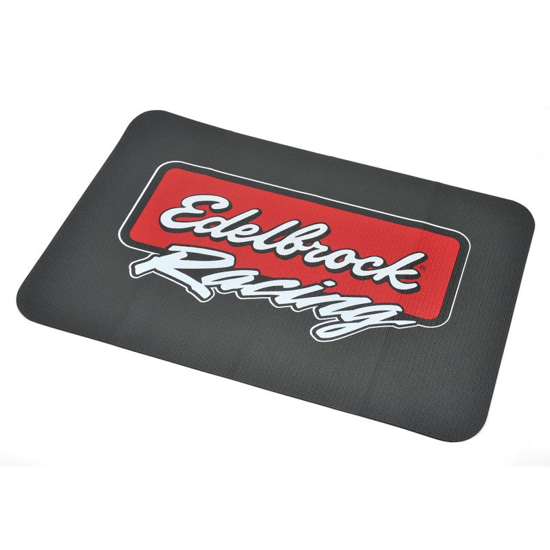 Edelbrock Racing Fender Cover - PVC Foam Mat - 2 Color Printed Edelbrock Racing Logo-tuningsupply.com