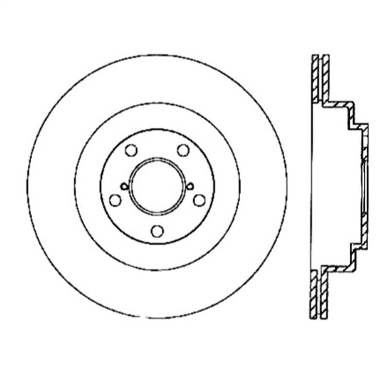 StopTech Power Slot 06-07 WRX / 05-08 LGT Rear Right Slotted Rotor-Brake Rotors - Slotted-Stoptech-STO126.47025SR-SMINKpower Performance Parts