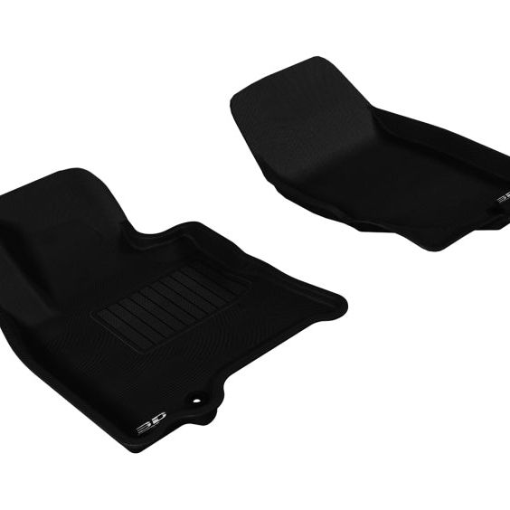 3D MAXpider 2009-2017 Infiniti QX70/QX50/FX35/EX35 Kagu 1st Row Floormat - Black-tuningsupply.com