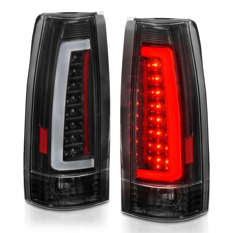 ANZO 1999-2000 Cadillac Escalade LED Taillights Black Housing Clear Lens Pair-tuningsupply.com