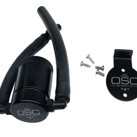 J&L 99-04 Ford Lightning Driver Side Oil Separator 3.0 - Black Anodized-tuningsupply.com