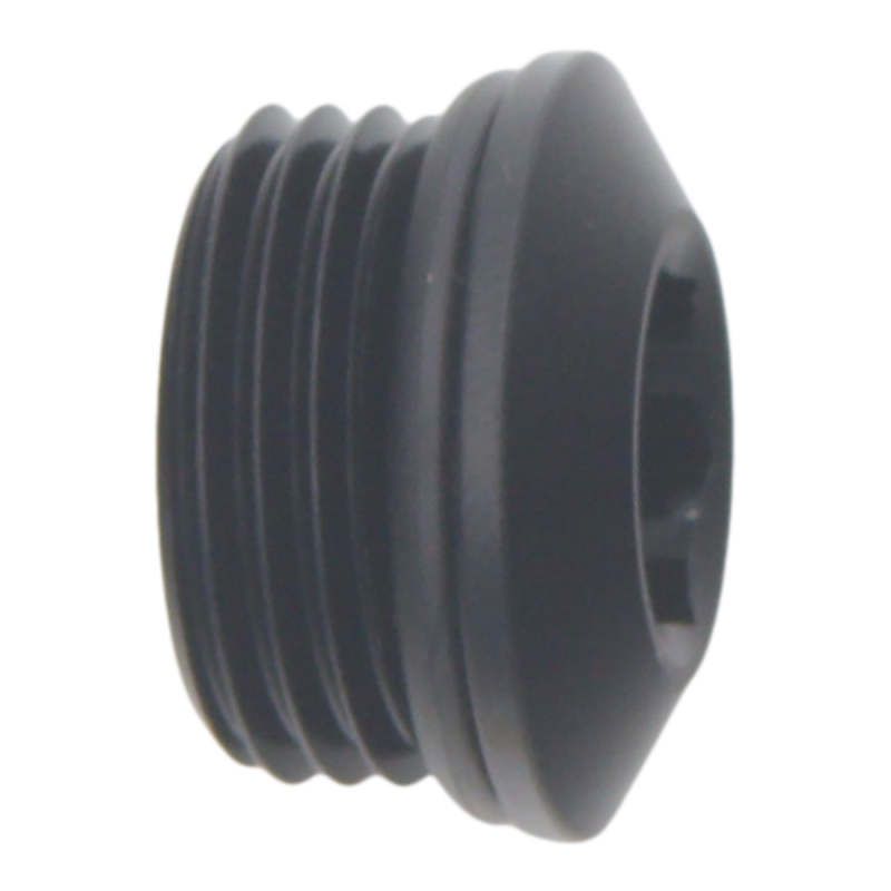 DeatschWerks 8AN ORB Male Plug Low Profile Internal Allen/Hex (Incl O-Ring) Anodized Matte Black-tuningsupply.com