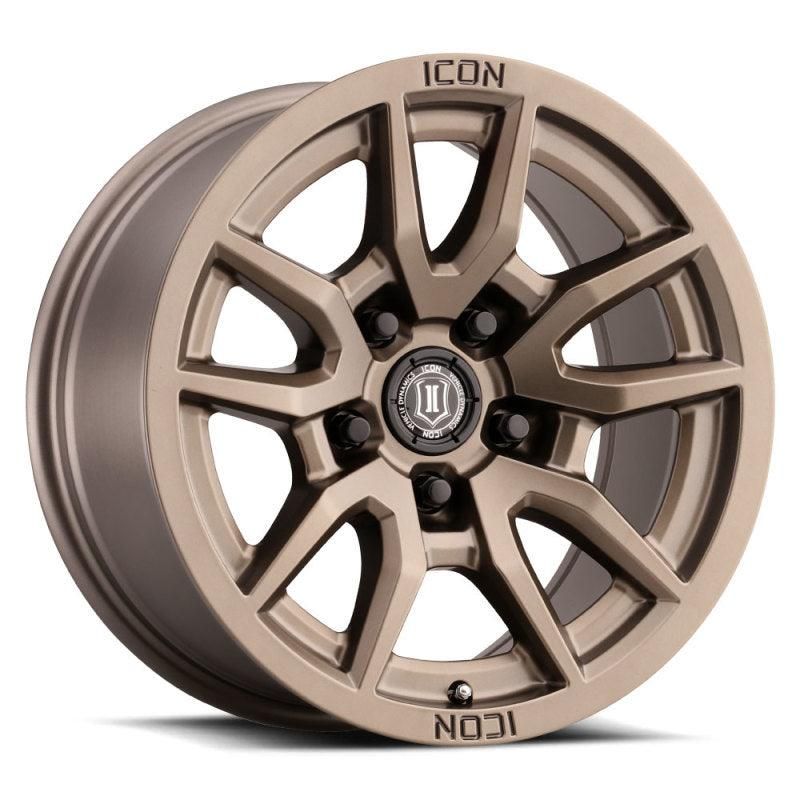 ICON Vector 5 17x8.5 5x150 25mm Offset 5.75in BS 110.1mm Bore Bronze Wheel-tuningsupply.com