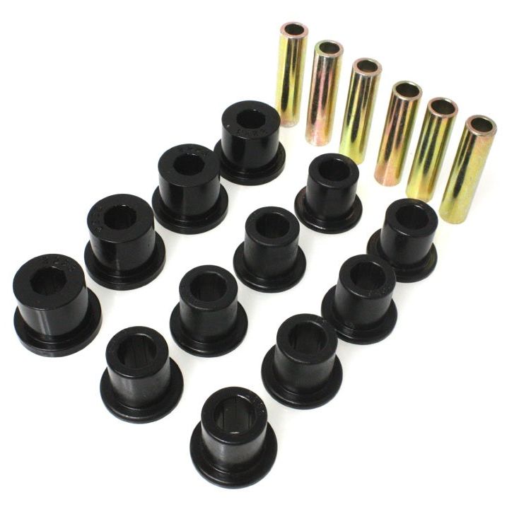 Energy Suspension 87-96 Jeep Wrangler Black Front/Rear Spring and Shackle Bushing-tuningsupply.com