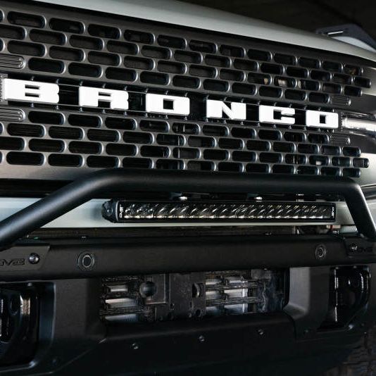 DV8 Offroad 2021-2022 Ford Bronco (Not For Factory Plastic Bumper) Factory Bumper Bull Bar - Black-tuningsupply.com