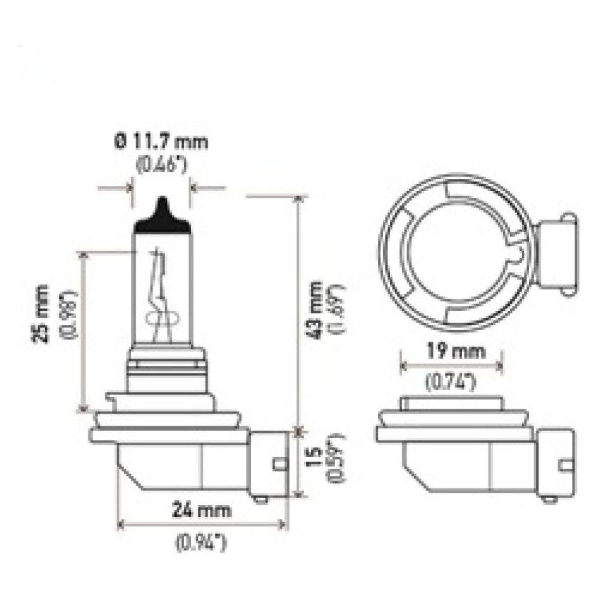 Hella H11 12V 55W Xenon White XB Bulb (Pair)-tuningsupply.com