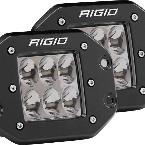 Rigid Industries D2 - Flush Mount - Driving Pair-Light Bars & Cubes-Rigid Industries-RIG512313-SMINKpower Performance Parts