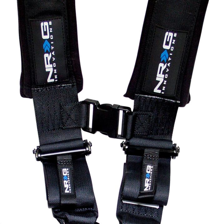 NRG SFI 16.1 5PT 3in. Seat Belt Harness / Latch Link - Black-tuningsupply.com