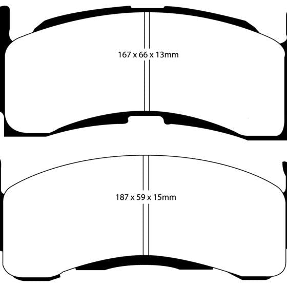 EBC 73-74 Buick Apollo 4.1 Yellowstuff Front Brake Pads-tuningsupply.com