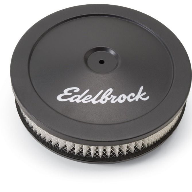 Edelbrock Air Cleaner Pro-Flo Series Round Steel Top Paper Element 10In Dia X 3 5In Black-tuningsupply.com