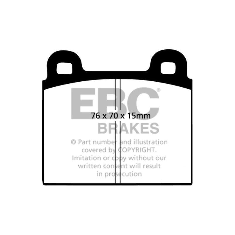 EBC 70-75 Alfa Romeo Montreal 2.6 Redstuff Front Brake Pads-tuningsupply.com