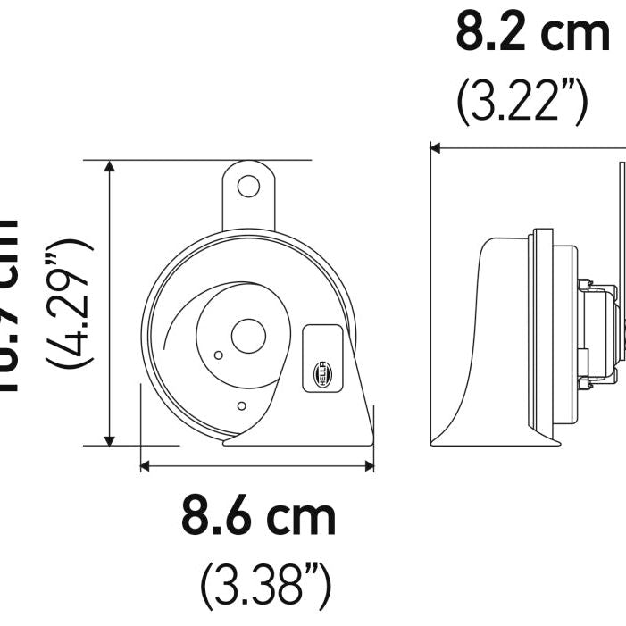 Hella 12V Twin Trumpet Horn Kit with Bracket - Toyota-tuningsupply.com