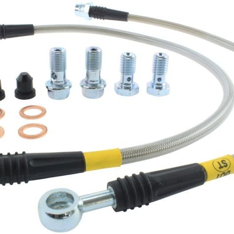 StopTech 98-06 Golf 1.8 Turbo/VR6/20th Ann Front Stainless Steel Brake Line Kit-Brake Line Kits-Stoptech-STO950.33009-SMINKpower Performance Parts