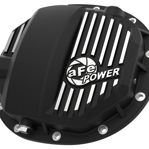 aFe Power Pro Series AAM 9.5/9.76 Rear Diff Cover Black w/Mach Fins 14-19 GM Silverado/Sierra 1500-tuningsupply.com