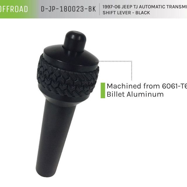 DV8 Offroad 1997-06 Jeep TJ Auto Shift Lever Black-tuningsupply.com