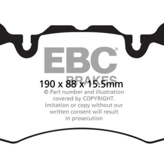 EBC 13+ Land Rover Range Rover 3.0 Supercharged Greenstuff Front Brake Pads-tuningsupply.com