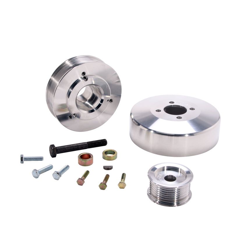 BBK 97-04 Ford F150 Expedition 4.6 5.4 Underdrive Pulley Kit - Lightweight CNC Billet Aluminum (3pc)-tuningsupply.com