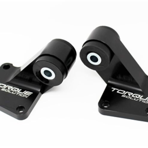 Torque Solution 03-06 Mitsubishi EVO VII-IX Billet Rear Differential Mounts - Black-Differential Mounts-Torque Solution-TQSTS-EV-196-SMINKpower Performance Parts