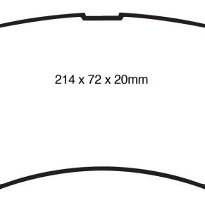 EBC 09-11 Dodge Ram 2500 Pick-up 5.7 2WD/4WD Yellowstuff Front Brake Pads-tuningsupply.com