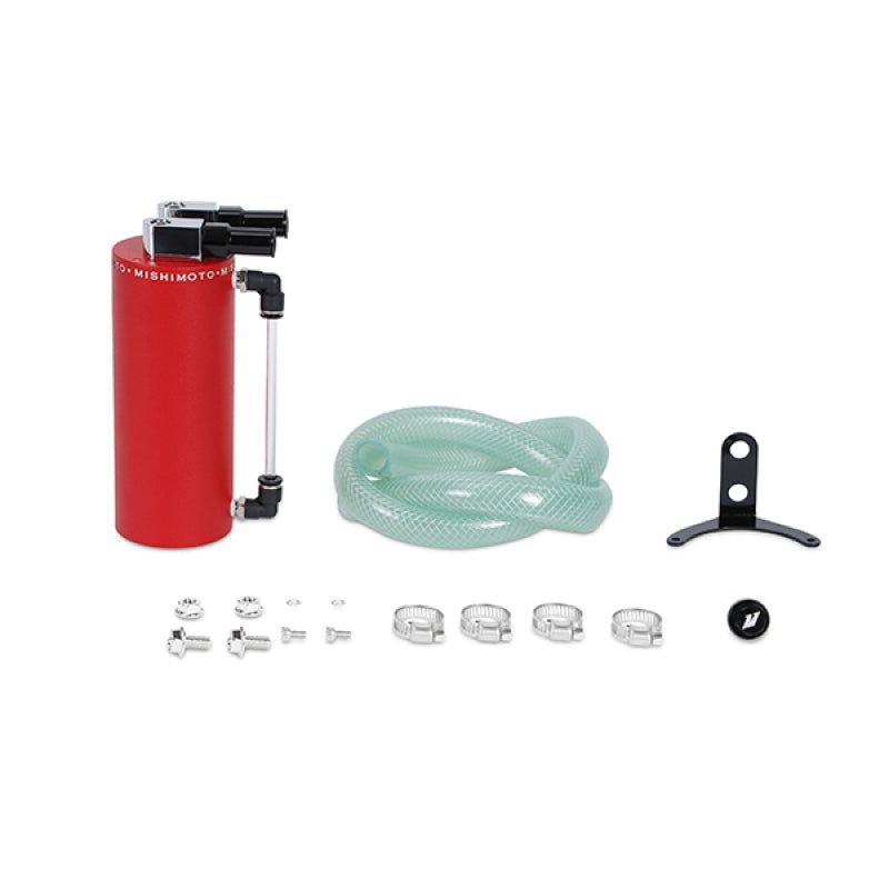 Mishimoto Small Aluminum Oil Catch Can - Wrinkle Red-tuningsupply.com