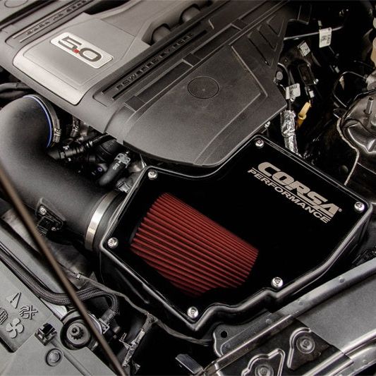 Corsa 2018-2023 Ford Mustang GT 5.0L V8 Cold Air intake w/ DryTech Filter-tuningsupply.com