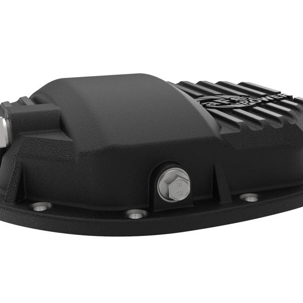 aFe Power Pro Series AAM 9.5/9.76 Rear Diff Cover Black w/Mach Fins 14-19 GM Silverado/Sierra 1500-tuningsupply.com