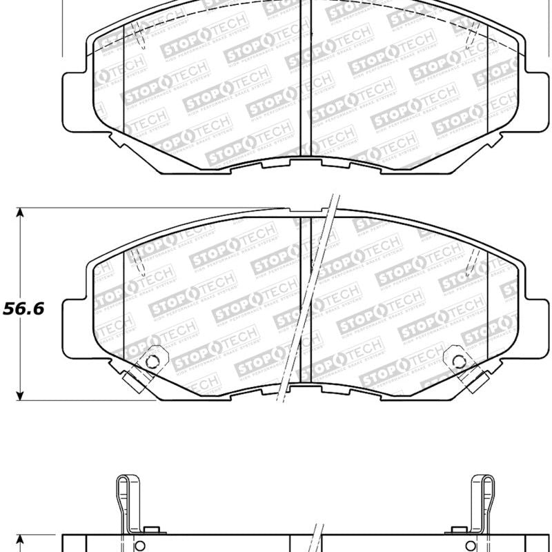 StopTech Sport Brake Pads w/Shims and Hardware - Front-Brake Pads - Performance-Stoptech-STO309.09142-SMINKpower Performance Parts