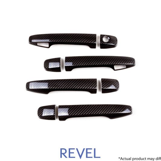 Revel GT Dry Carbon Door Handle Covers (FL/FR/RL/RR) 15-18 Subaru WRX/STI - 8 Pieces-Carbon Accessories-Revel-RVL1TR4GT0AS10-SMINKpower Performance Parts