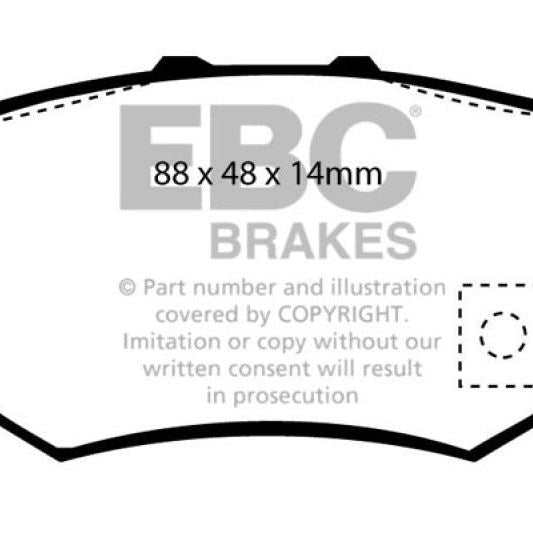 EBC 01-03 Acura CL 3.2 Redstuff Rear Brake Pads-tuningsupply.com