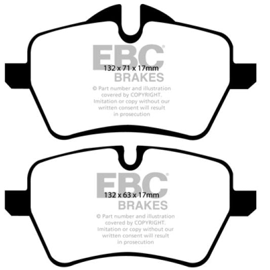 EBC 07-14 Mini Hardtop 1.6 Turbo Cooper S Greenstuff Front Brake Pads-tuningsupply.com