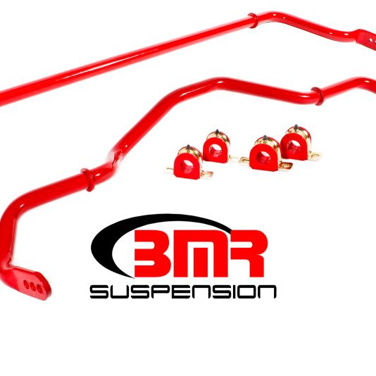 BMR 16-17 6th Gen Camaro Front & Rear Sway Bar Kit w/ Bushings - Red-tuningsupply.com