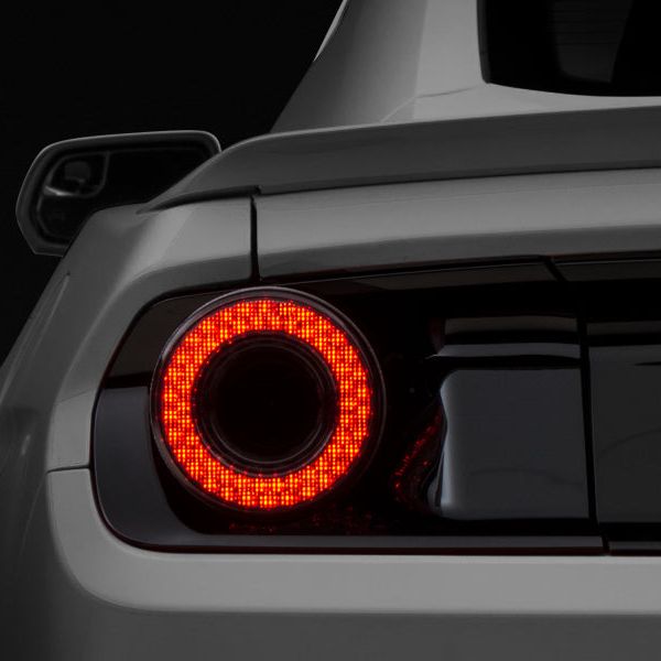 Raxiom 15-22 Ford Mustang Halo LED Tail Lights - Gloss Black Housing (Smoked Lens) - SMINKpower Performance Parts RAX393827 Raxiom