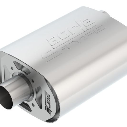 Borla CrateMuffler Ford Coyote 5.0L S-Type 2.5in Offset/Center 12inx6inx10.34in Muffler-tuningsupply.com