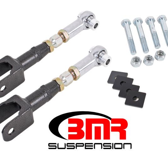 BMR 15-17 S550 Mustang Rear On-Car Adj. Rod Ends Toe Rods - Black Hammertone-tuningsupply.com