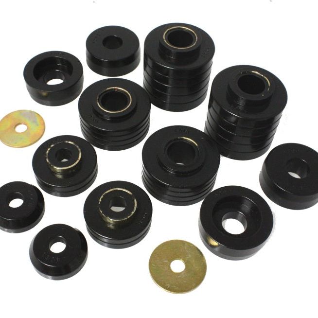 Energy Suspension 80-98 Ford F250/F350 / 80-92 Ford F100/F150 / 85-98 Ford F450 Black Body Mount Set-tuningsupply.com