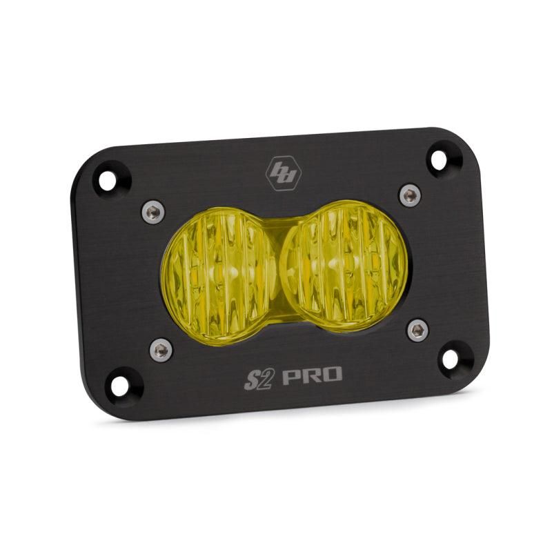 Baja Designs S2 Pro Wide Cornering Pattern Flush Mount LED Light - Amber-tuningsupply.com