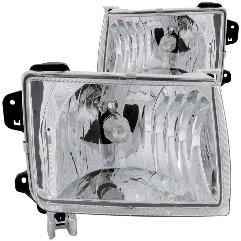 ANZO 1998-2000 Nissan Frontier Crystal Headlights Chrome-tuningsupply.com